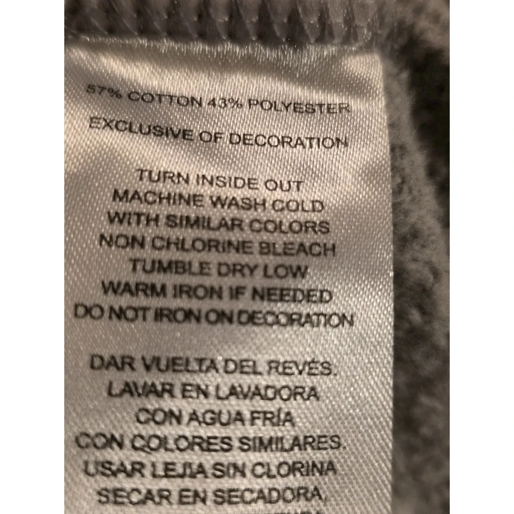 True Religion C H ilds Hoodie. Gray‎ With Full Iron On On Back. Symbol On Front.